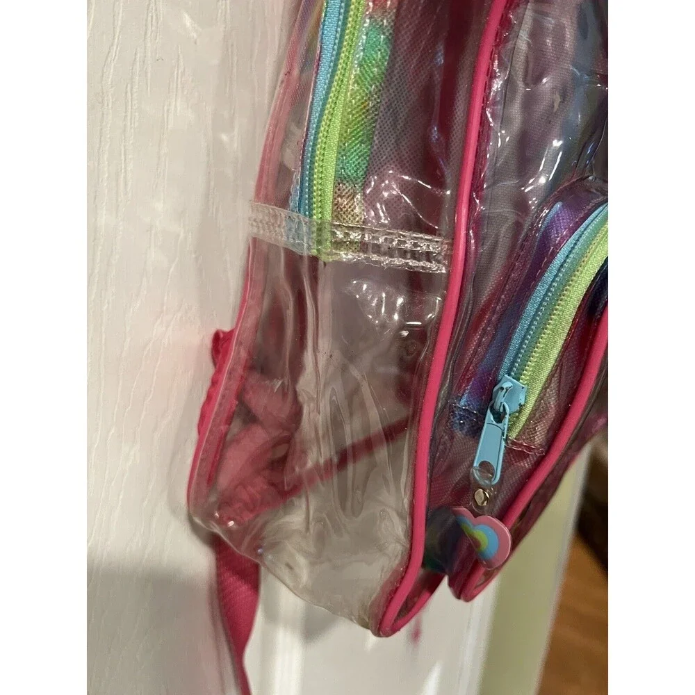Powerpuff Girls Backpack Clear 2000 Cartoon Network Rainbow Graphics Rare Vtg